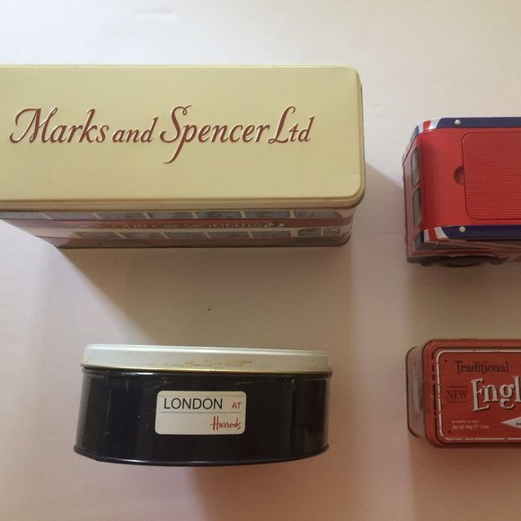 Various Cookie & Tea Tins-Harrods/ Marks & Spencer - Picture 2 of 8